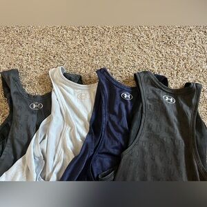 4 Women’s Under Armour Activewear Lightweight Loose Fit Racerback Tops. Size 3x.